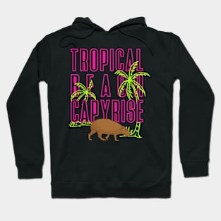 Capybara Wild Animal Summer Paradise Tropical Beach Capyrise Hoodie